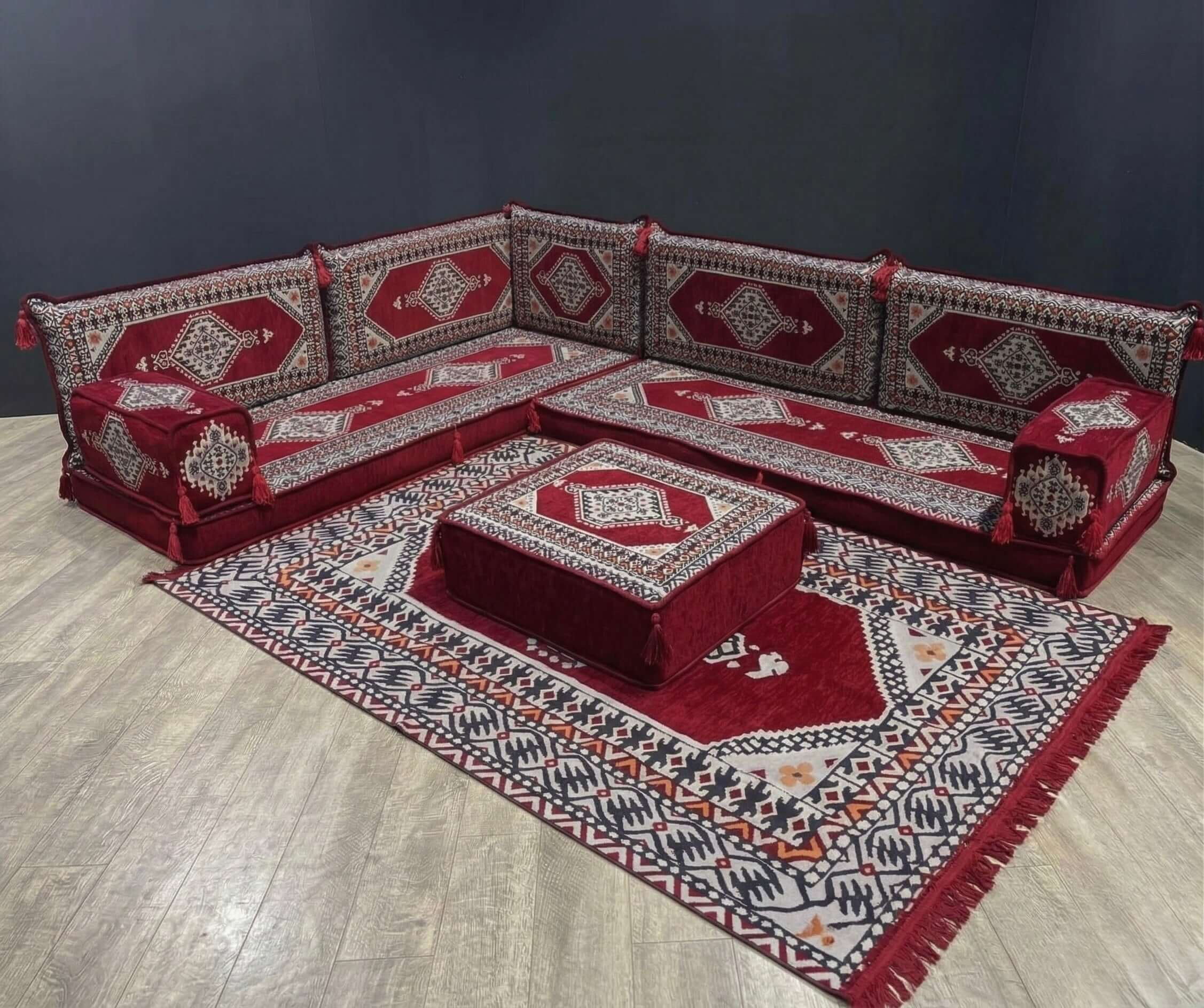 Arabian Majlis Floor Cushions Collection – Floor Seating Arrangements